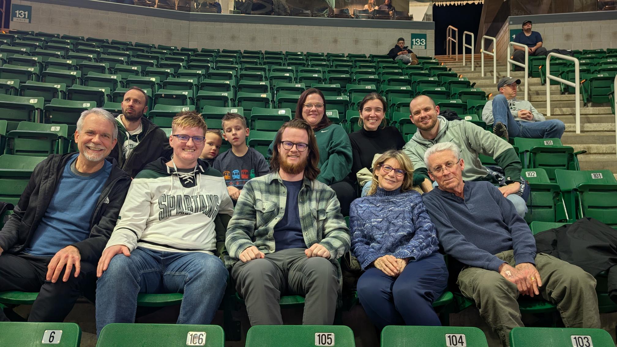 CSTAT team at basketball game