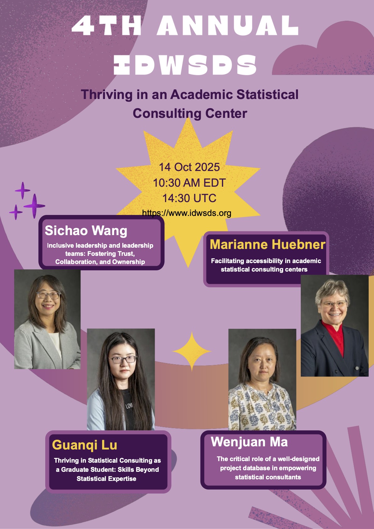 Session flyer "“Thriving in an academic statistical consulting center