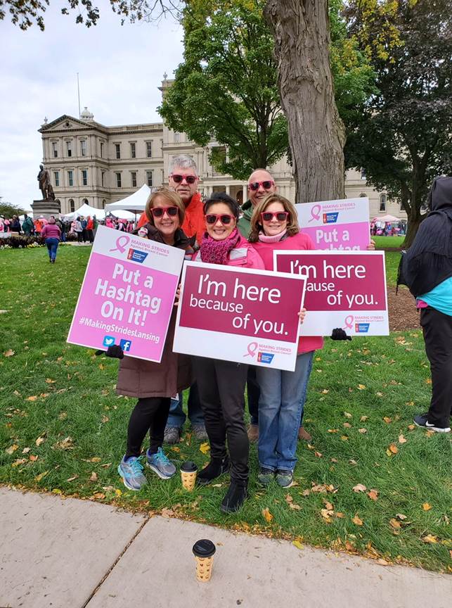 Kathy Hull holding signs with group