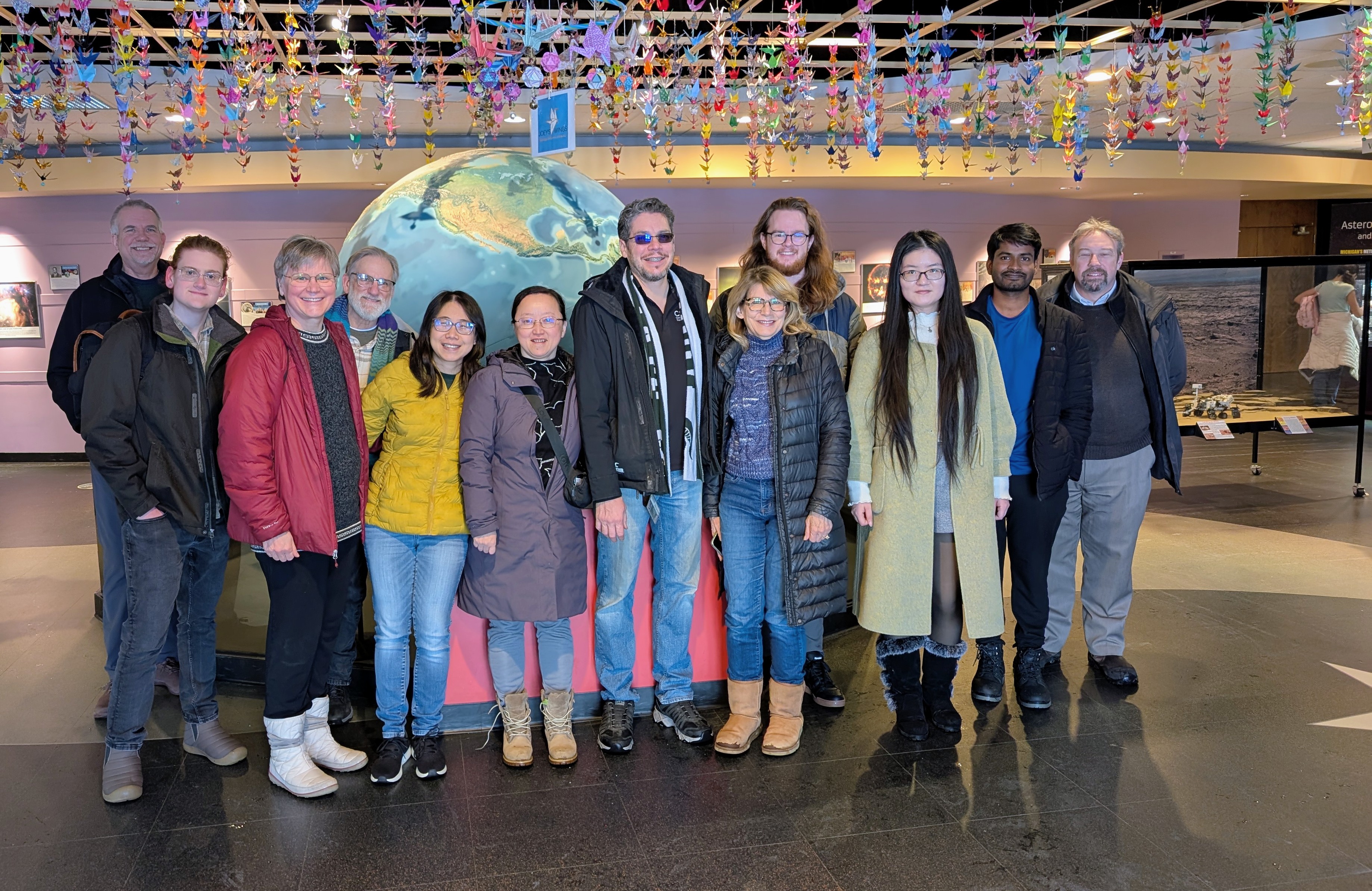 group photo at the planetarium